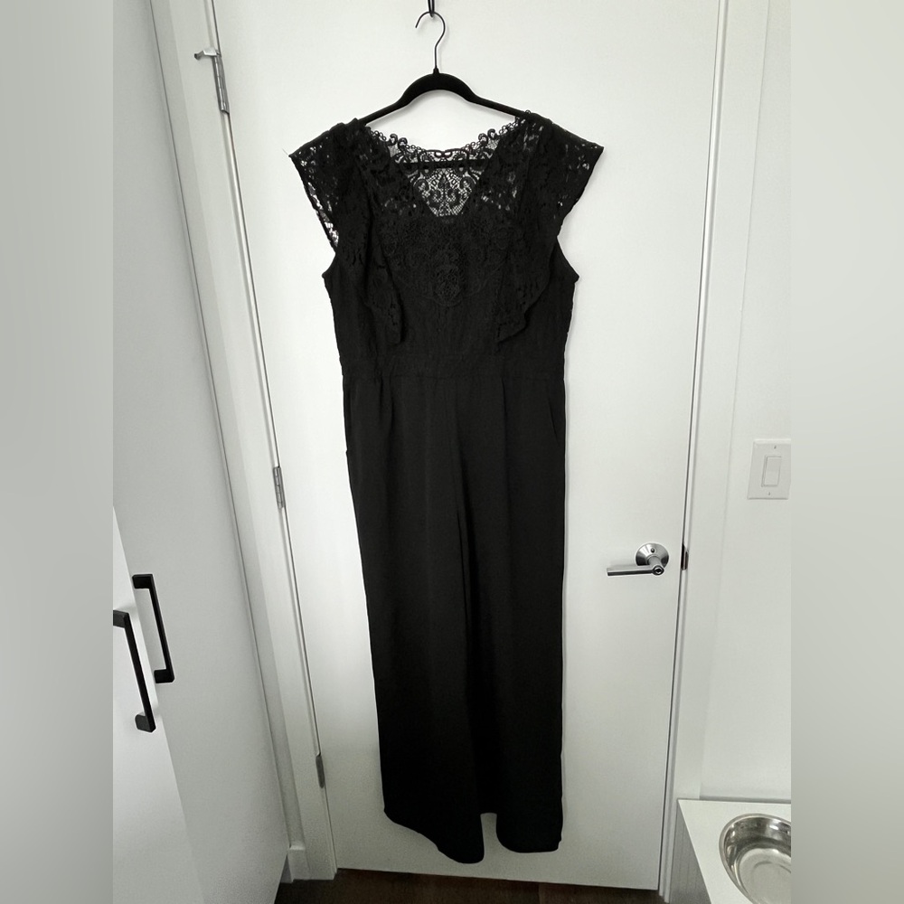 Xhilaration Black Lace Jumpsuit